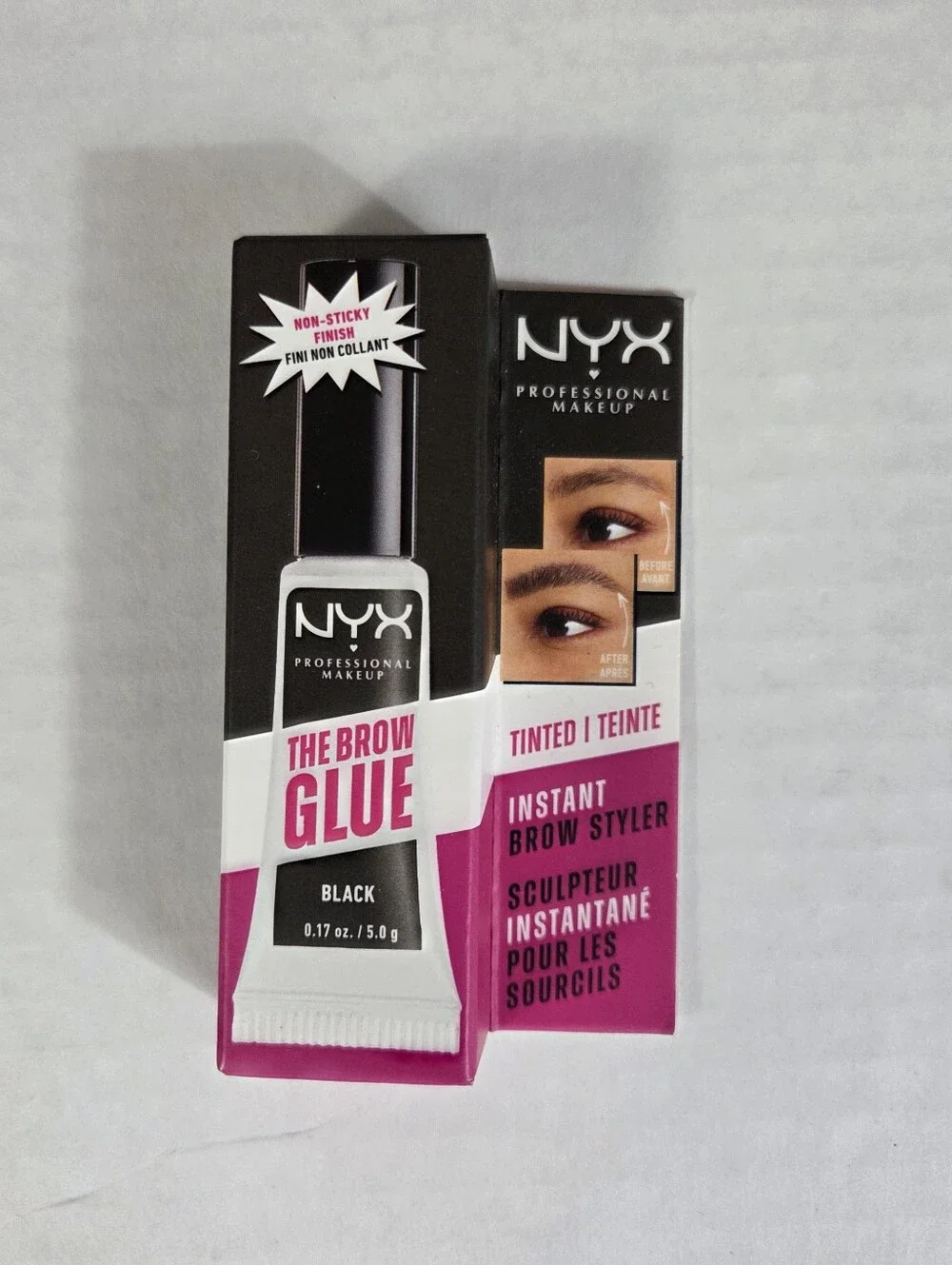 🔥4/$20 NYX The Brow Glue NEW Black -Non-Sticky -Instant Brow Styler -EyeBrow